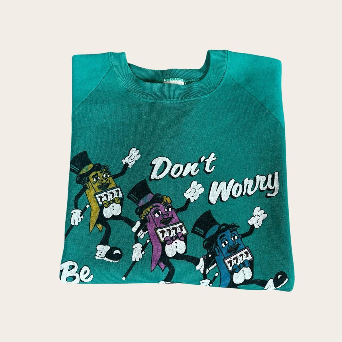 Vintage 90s USA don’t worry be happy Las Vegas casino souvenir sweatshirt