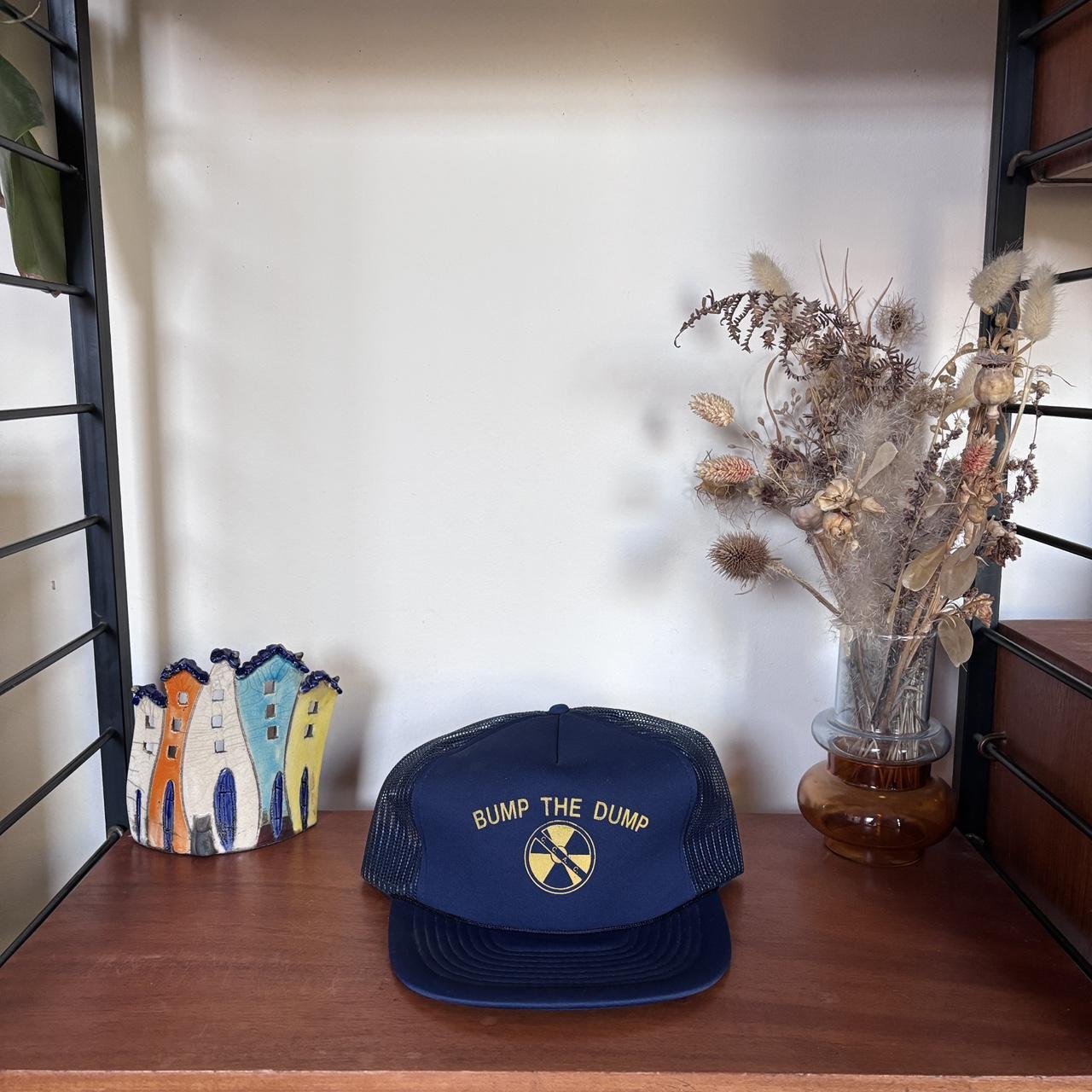 Vintage 90s USA bump the dump slogan workwear trucker cap