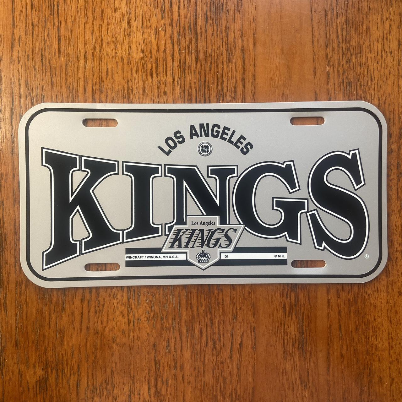 Vintage 90s USA Los Angeles Kings NHL ice hockey promotional American license plate