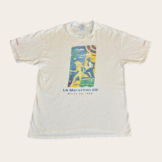 Vintage 90s USA Los Angeles Marathon ‘98 road race running t-shirt