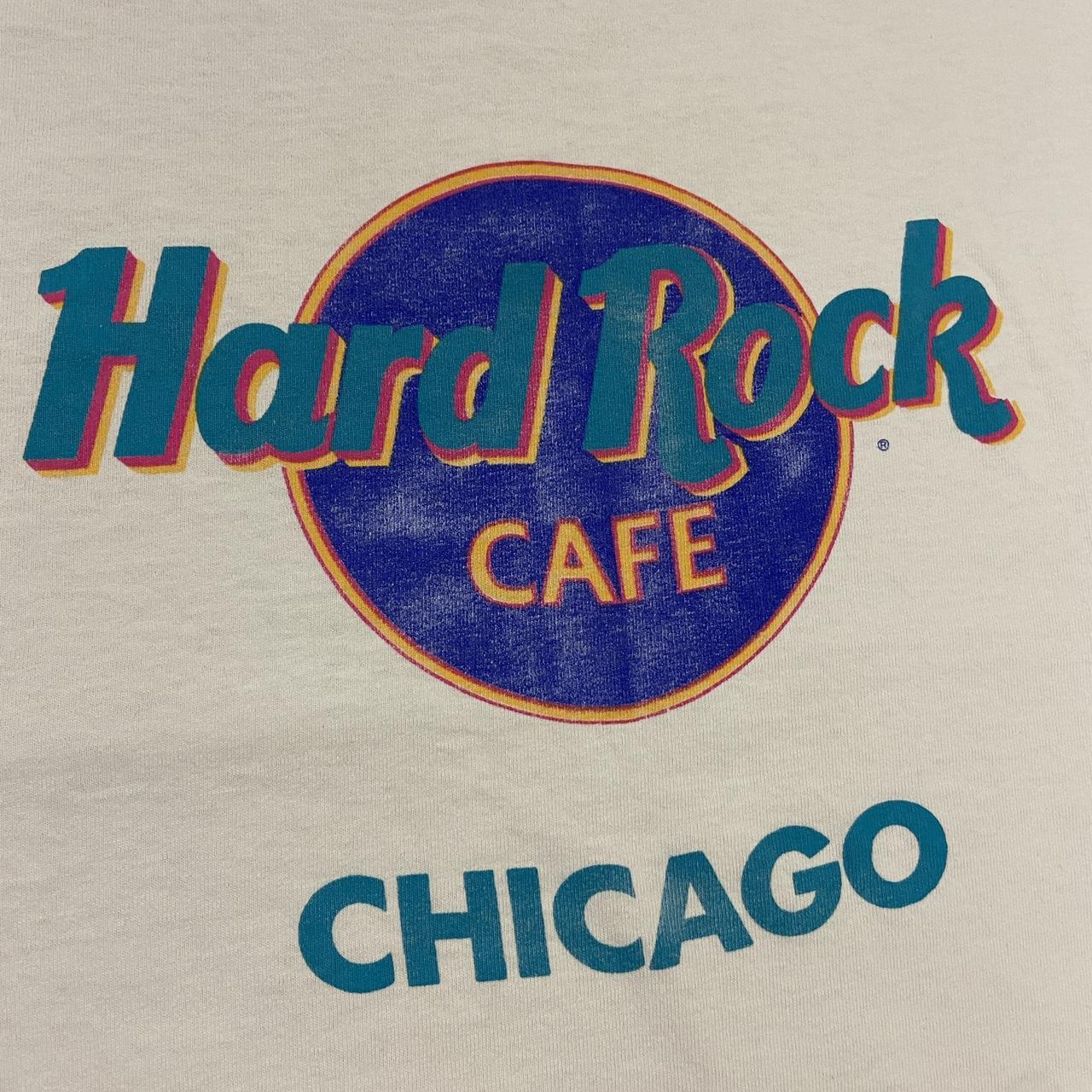 Vintage 90s USA Hard Rock Cafe Chicago restaurant graphic t-shirt