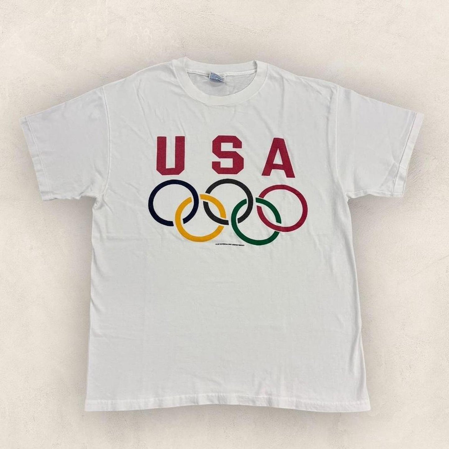 Vintage 90s Team USA Olympic rings summer games athletics graphic t-shirt
