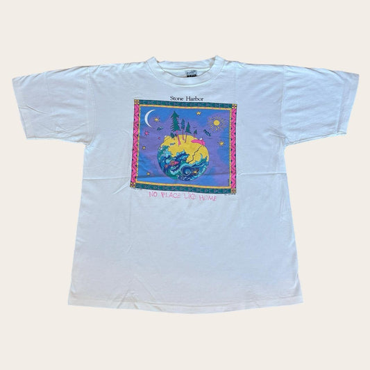 Vintage 90s USA Stone Harbour New Jersey no place like home souvenir t-shirt