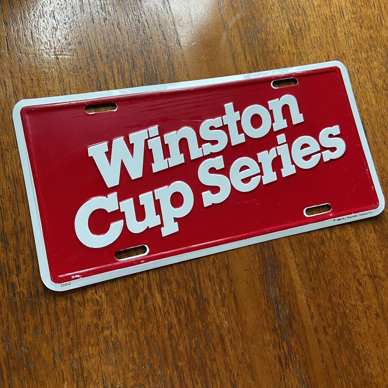 Vintage 80s USA NASCAR Winston Cup Series motorsport promotional American license plate