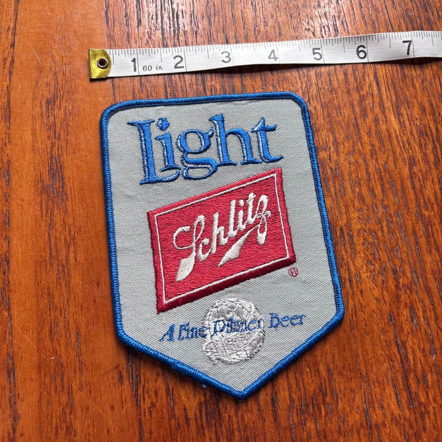 Vintage 80s USA Schlitz beer alcohol large embroidered patch