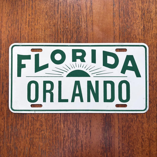 Vintage 90s USA Orlando Florida novelty license plate