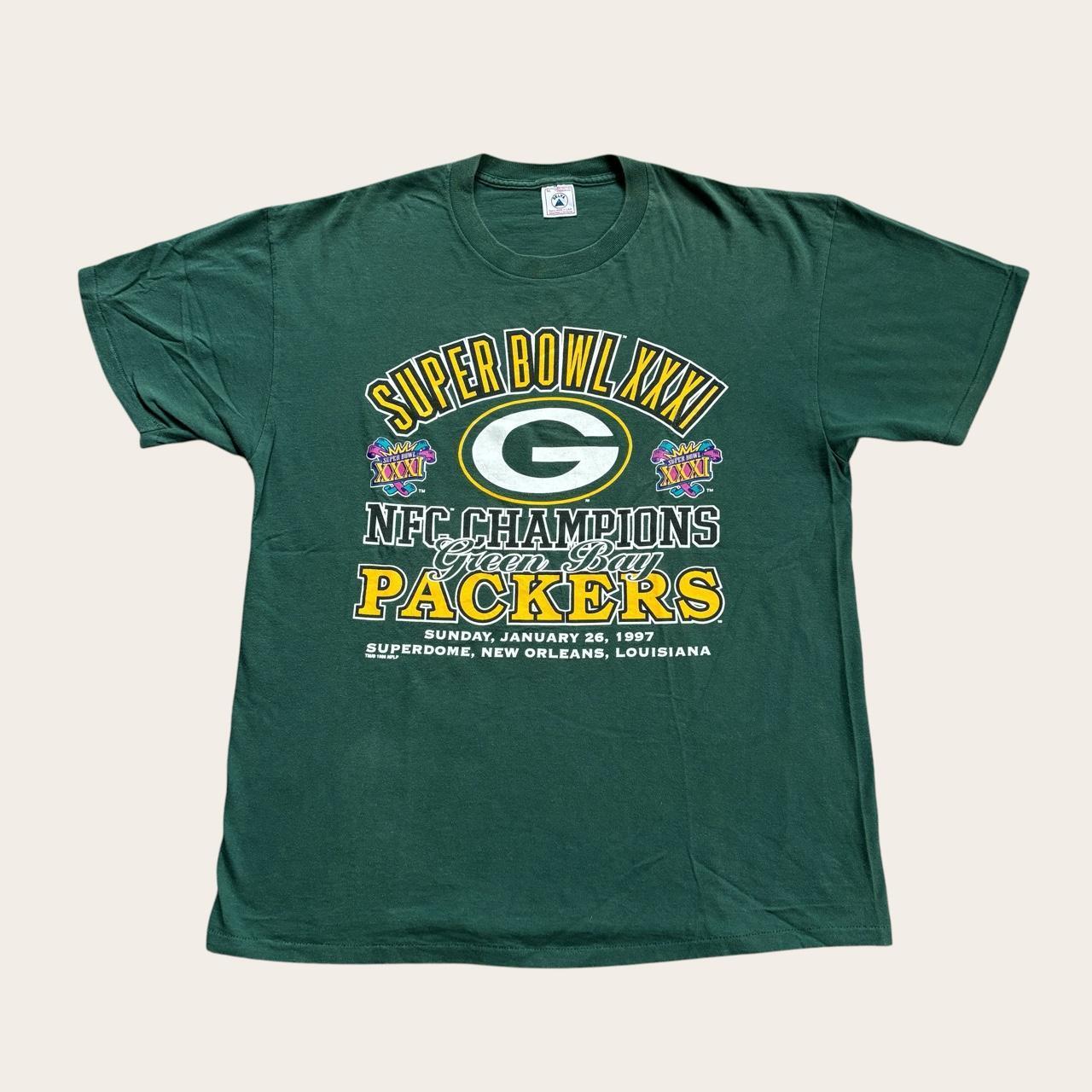 Vintage 90s USA Green Bay Packers Super Bowl 31 NFL American Football t-shirt