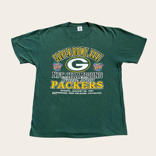 Vintage 90s USA Green Bay Packers Super Bowl 31 NFL American Football t-shirt