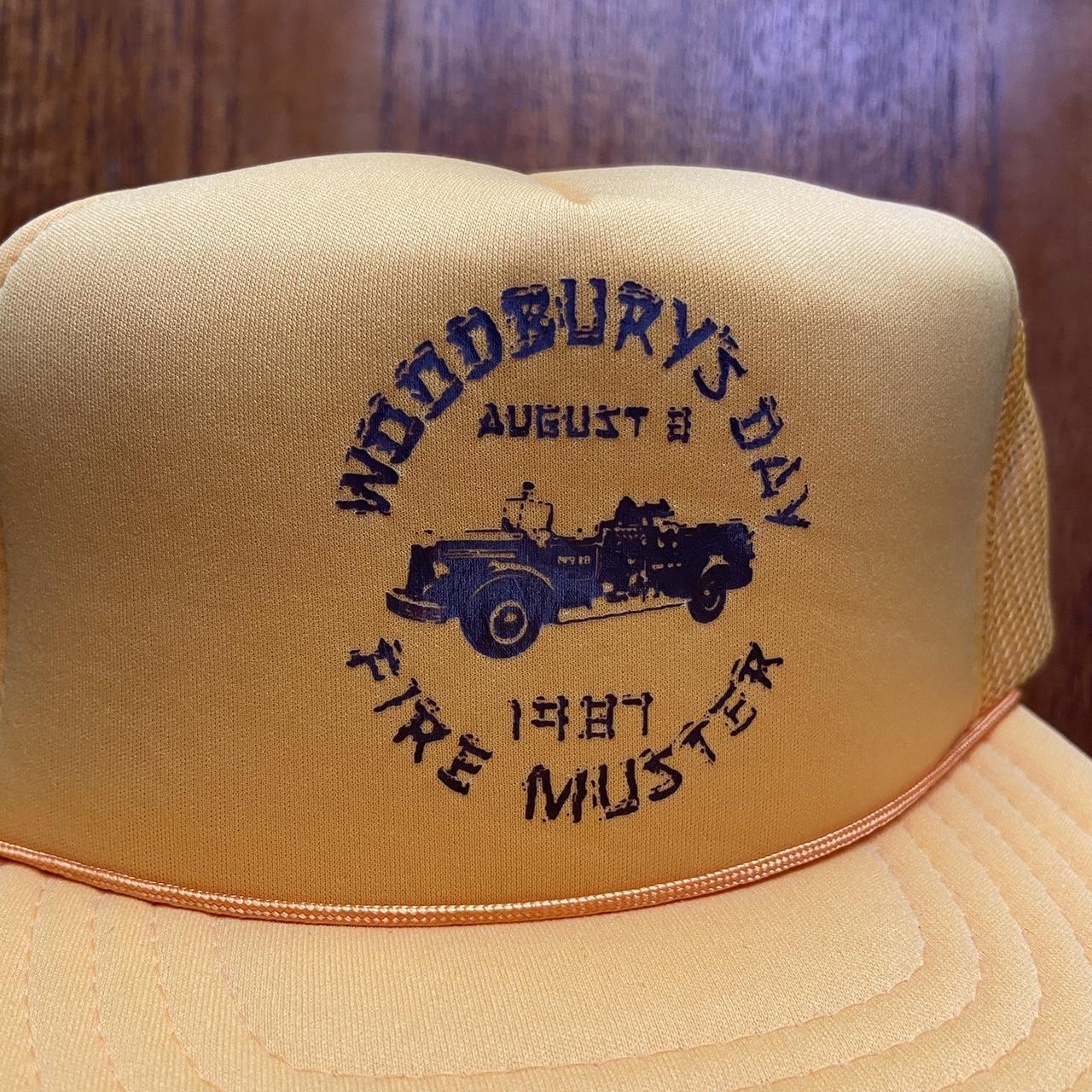 Vintage 80s USA Woodbury days festival Minnesota fire muster graphic trucker cap