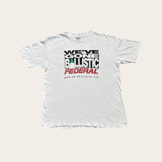 Vintage 90s USA Federal Nosler ballistic tip hunting bullets t-shirt