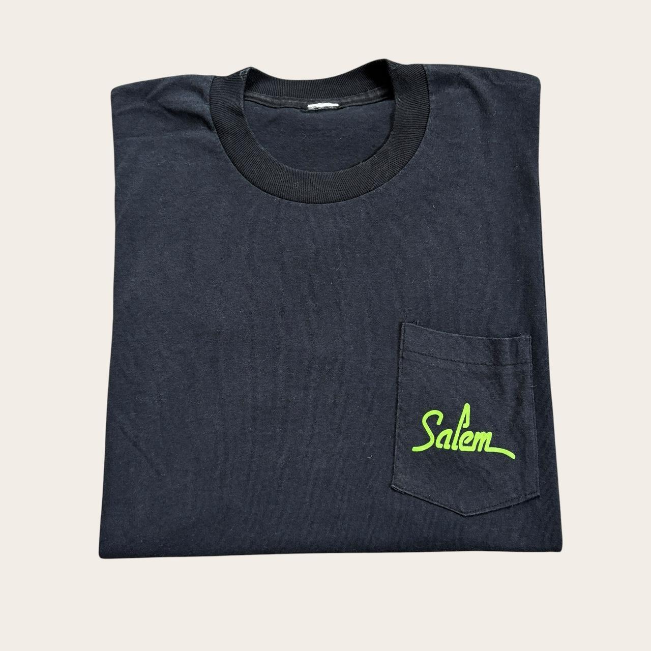 Vintage 90s USA Salem cigarettes fresh on the scene neon pocket t-shirt
