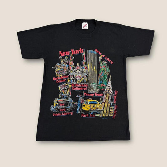 Vintage 90s USA New York City landmarks tourist souvenir t-shirt
