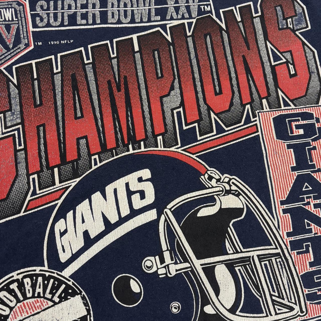 Vintage 90s USA New York Giants Super Bowl 25 champions NfL American Football t-shirt