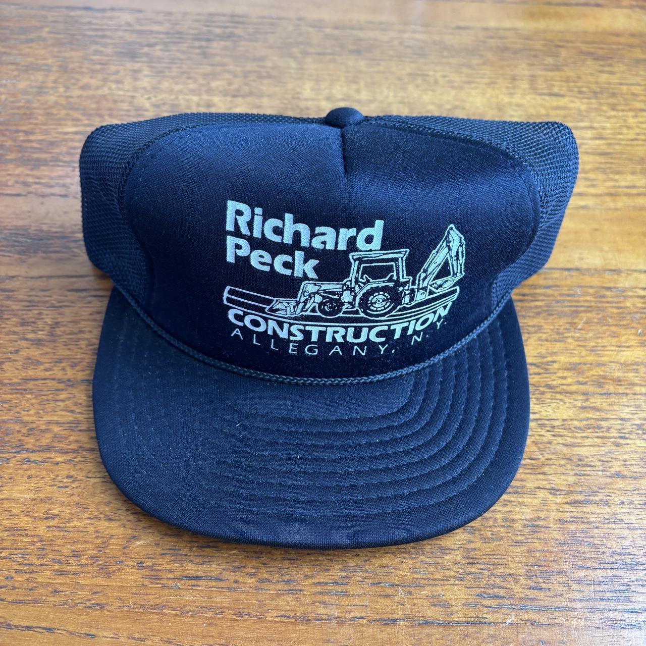 Vintage 90s USA Richard Peck construction New York workwear trucker cap