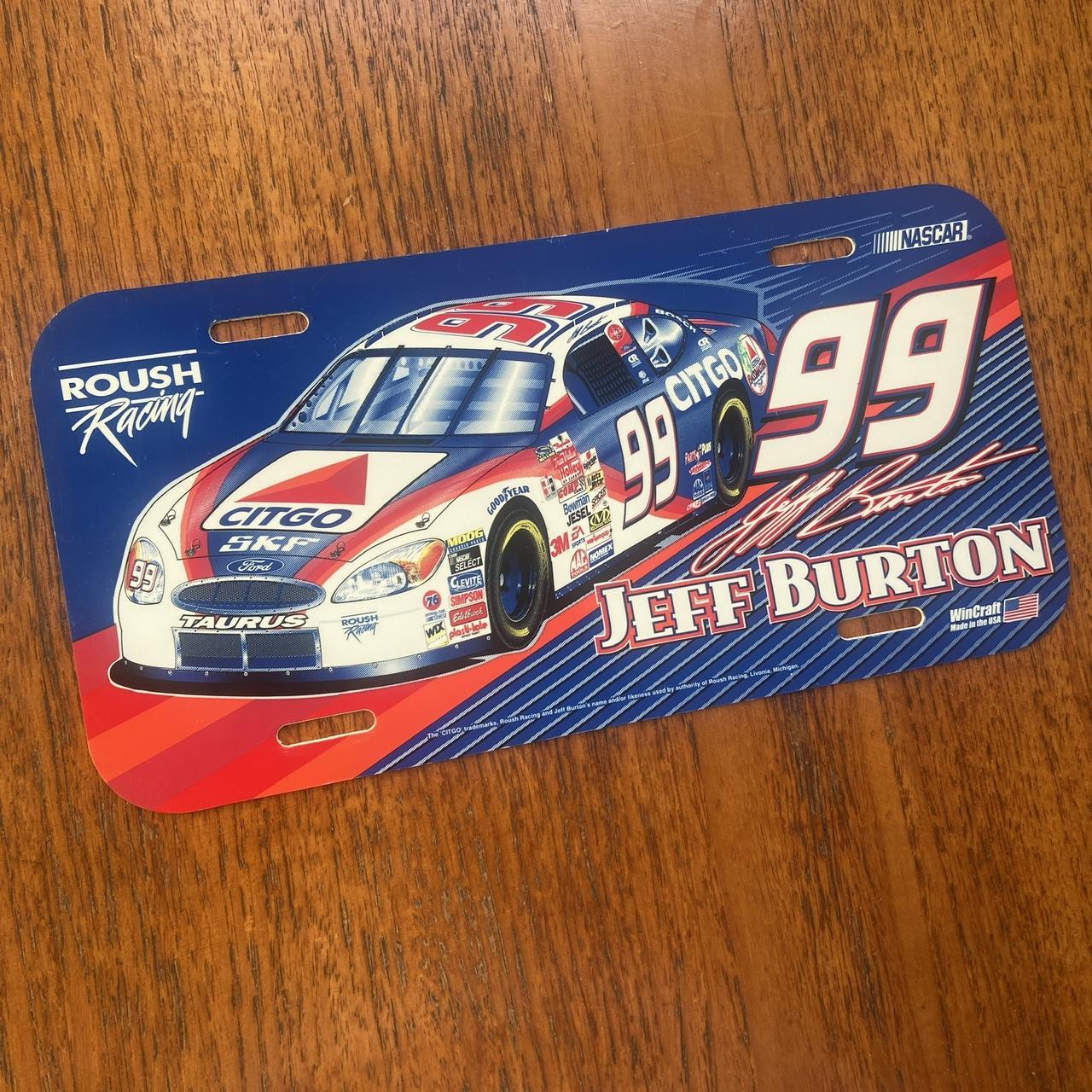 Vintage Y2K USA NASCAR Jeff Burton motorsport Ford racing team American license plate