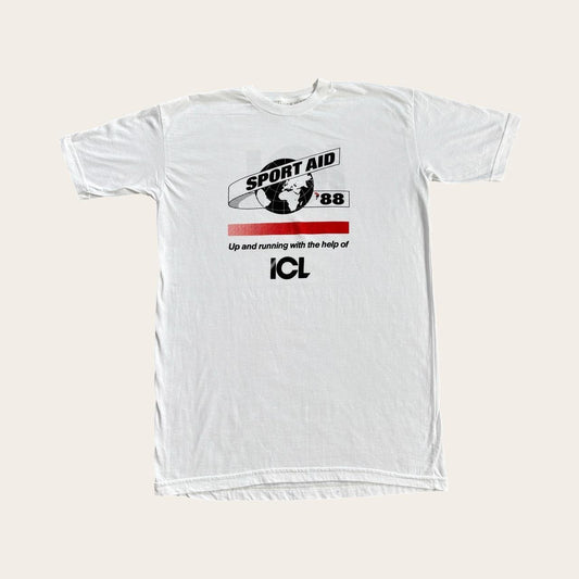 Vintage Sport Aid ‘88 charity fundraiser race against time t-shirt