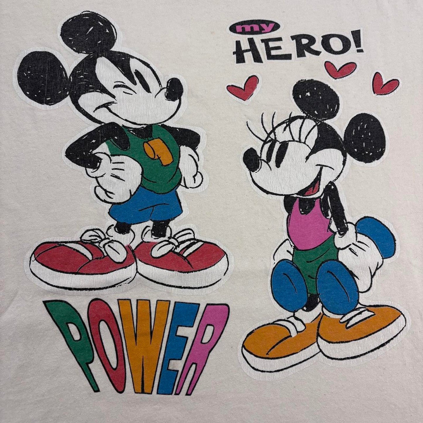 Vintage 90s USA Disney Mickey Mouse Minnie Mouse cartoon graphic t-shirt