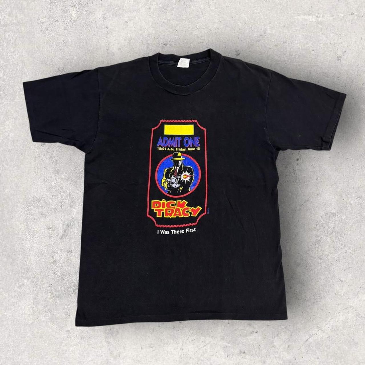Vintage 90s USA Dick Tracy film movie comic book graphic t-shirt