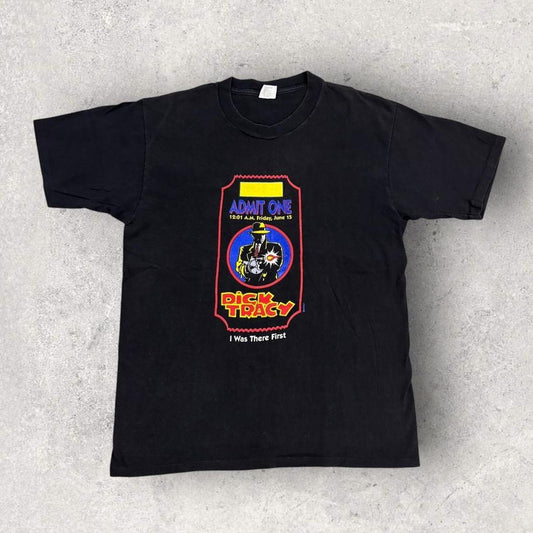 Vintage 90s USA Dick Tracy film movie comic book graphic t-shirt