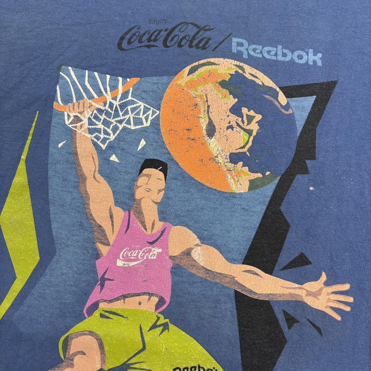 Vintage 90s USA Coca Cola Reebok NBA basketball 3 on 3 promotional t-shirt