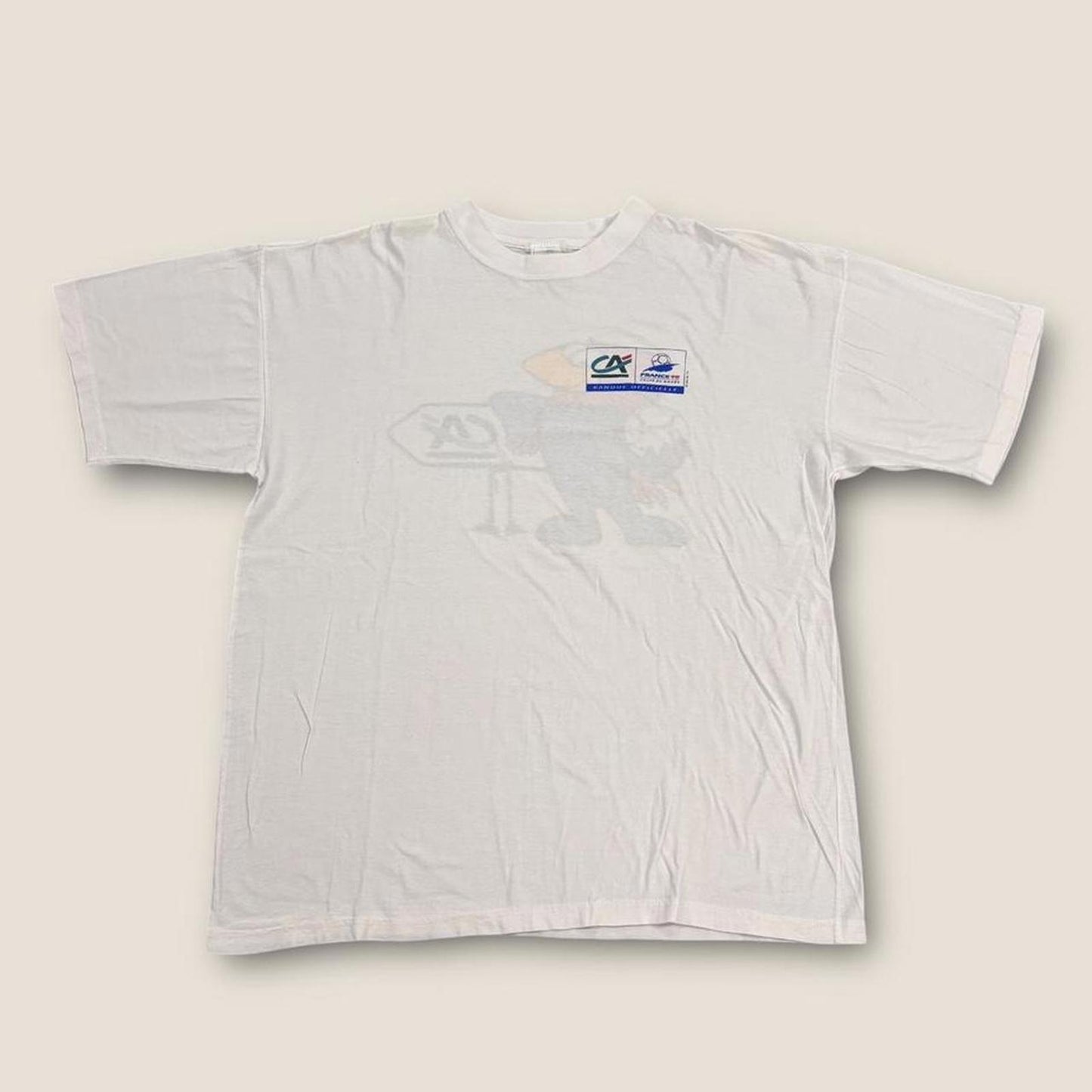 Vintage France 98 World Cup football tournament footix mascot t-shirt