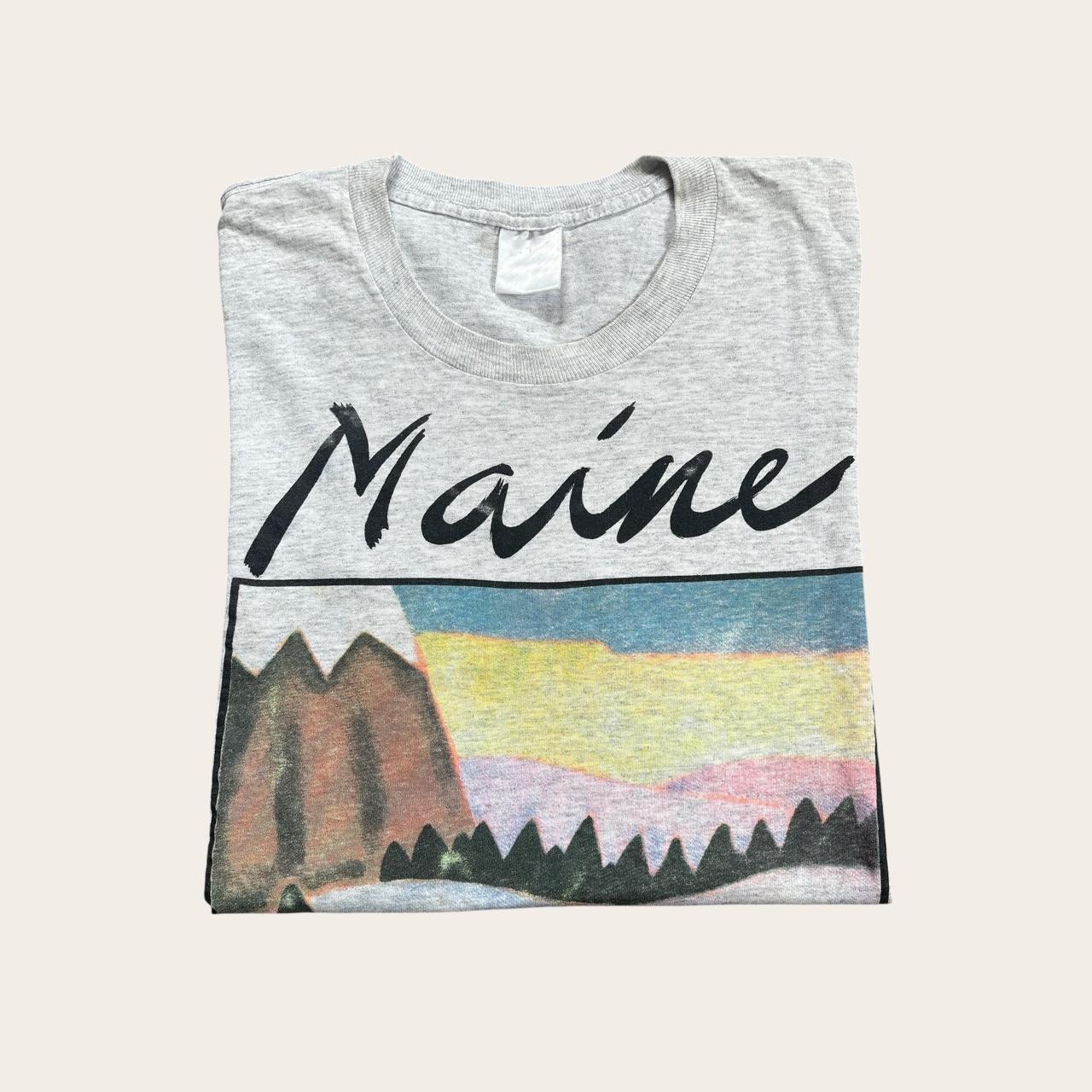 Vintage 90s USA Maine a tradition of art landscape artwork t-shirt