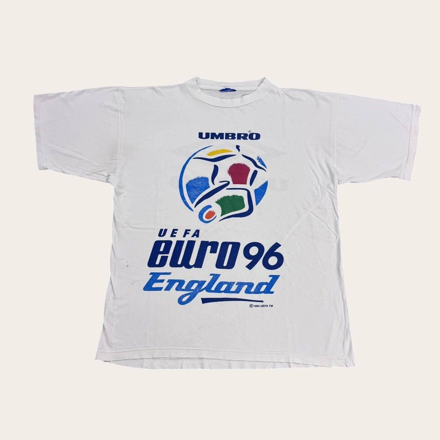 Vintage UEFA Euro 96 football tournament England Umbro graphic t-shirt