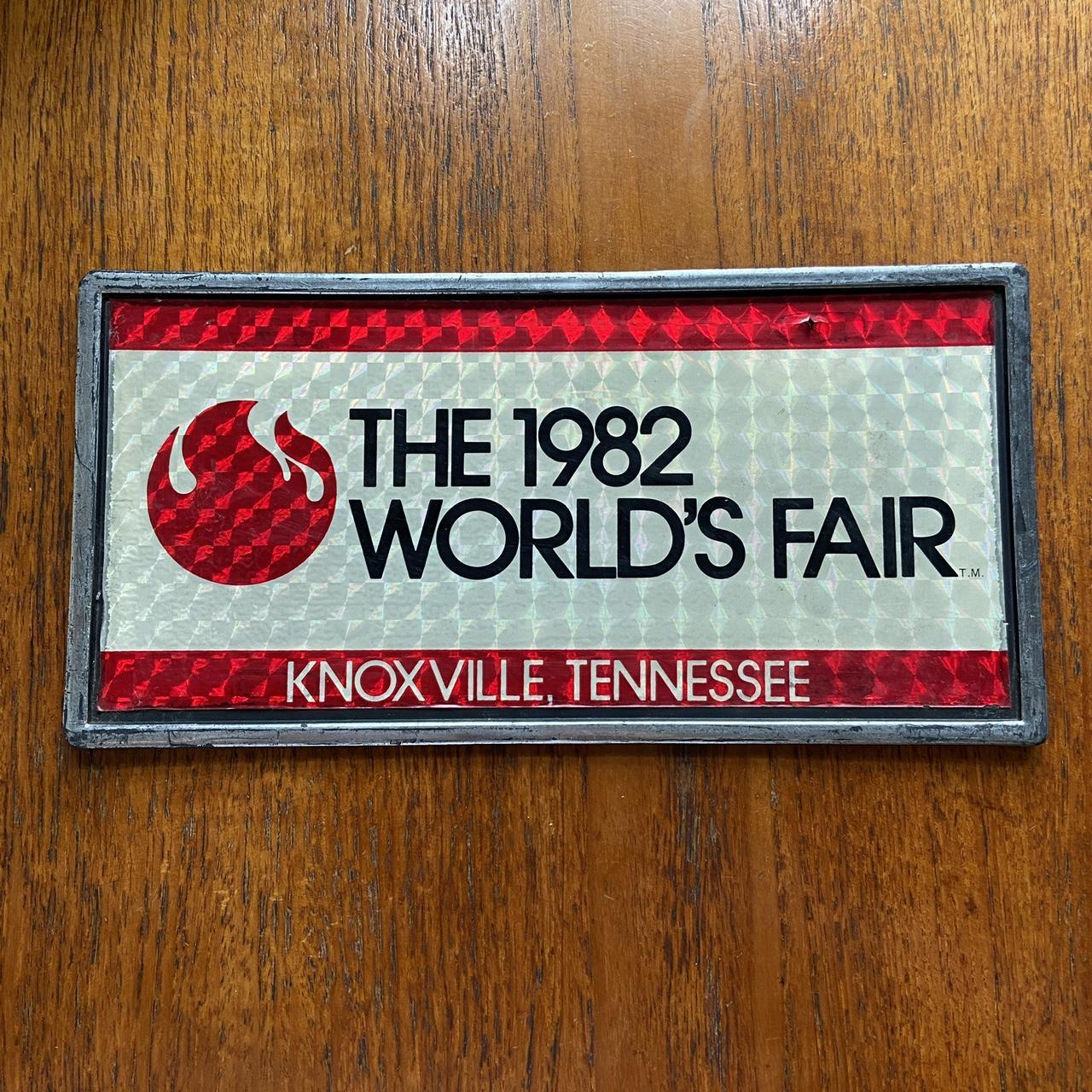 Vintage 80s USA The World’s Fair Knoxville Tennessee technology American license plate