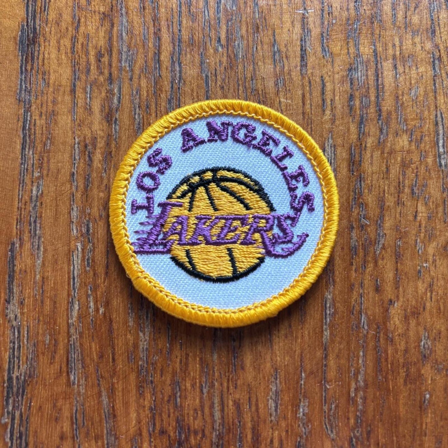 Vintage 80s USA Los Angeles Lakers NBA basketball embroidered patch
