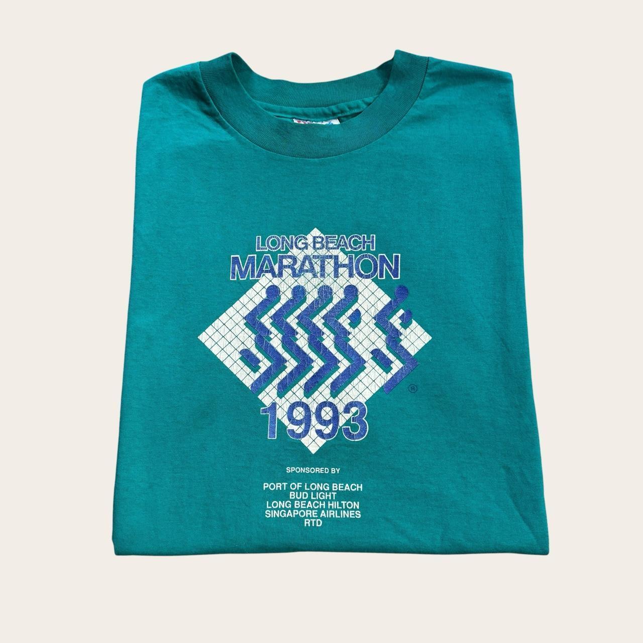 Vintage Long Beach Marathon ‘93 California race running t-shirt