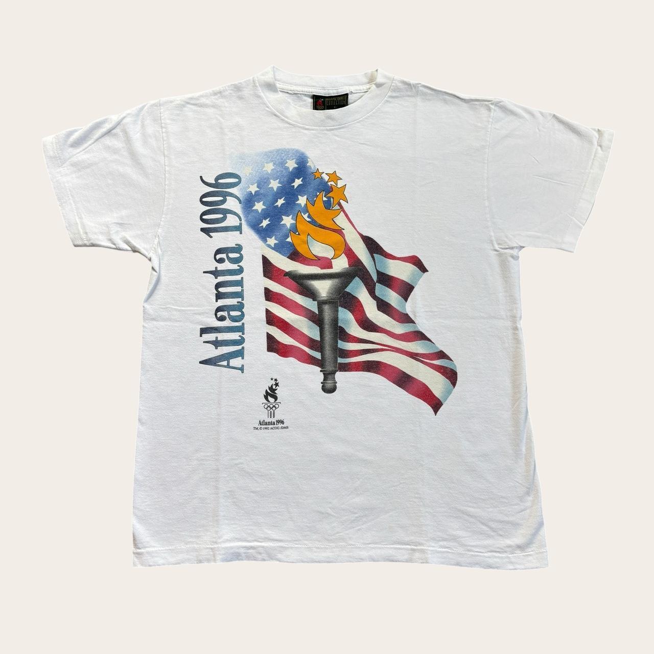 Vintage 90s USA Atlanta Olympics summer games athletics torch t-shirt
