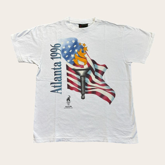 Vintage 90s USA Atlanta Olympics summer games athletics torch t-shirt