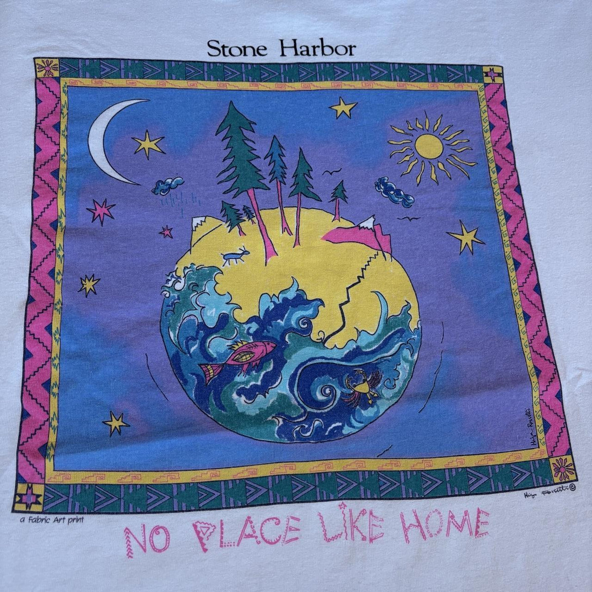 Vintage 90s USA Stone Harbour New Jersey no place like home souvenir t-shirt