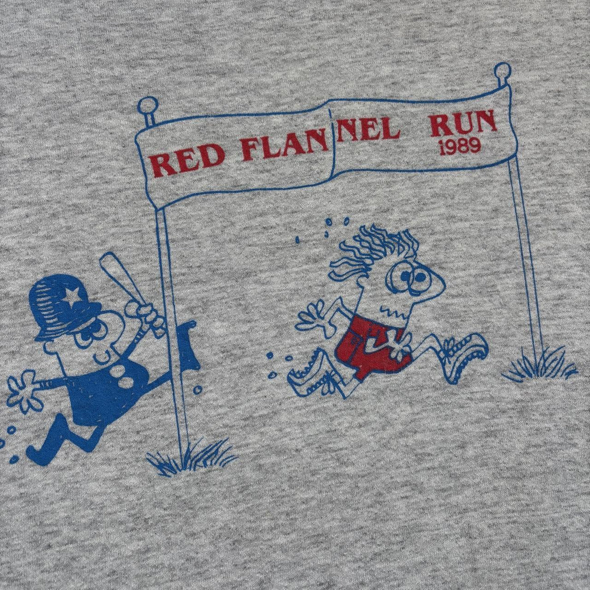 Vintage 80s USA Red Flannel Run Michigan Road race running t-shirt