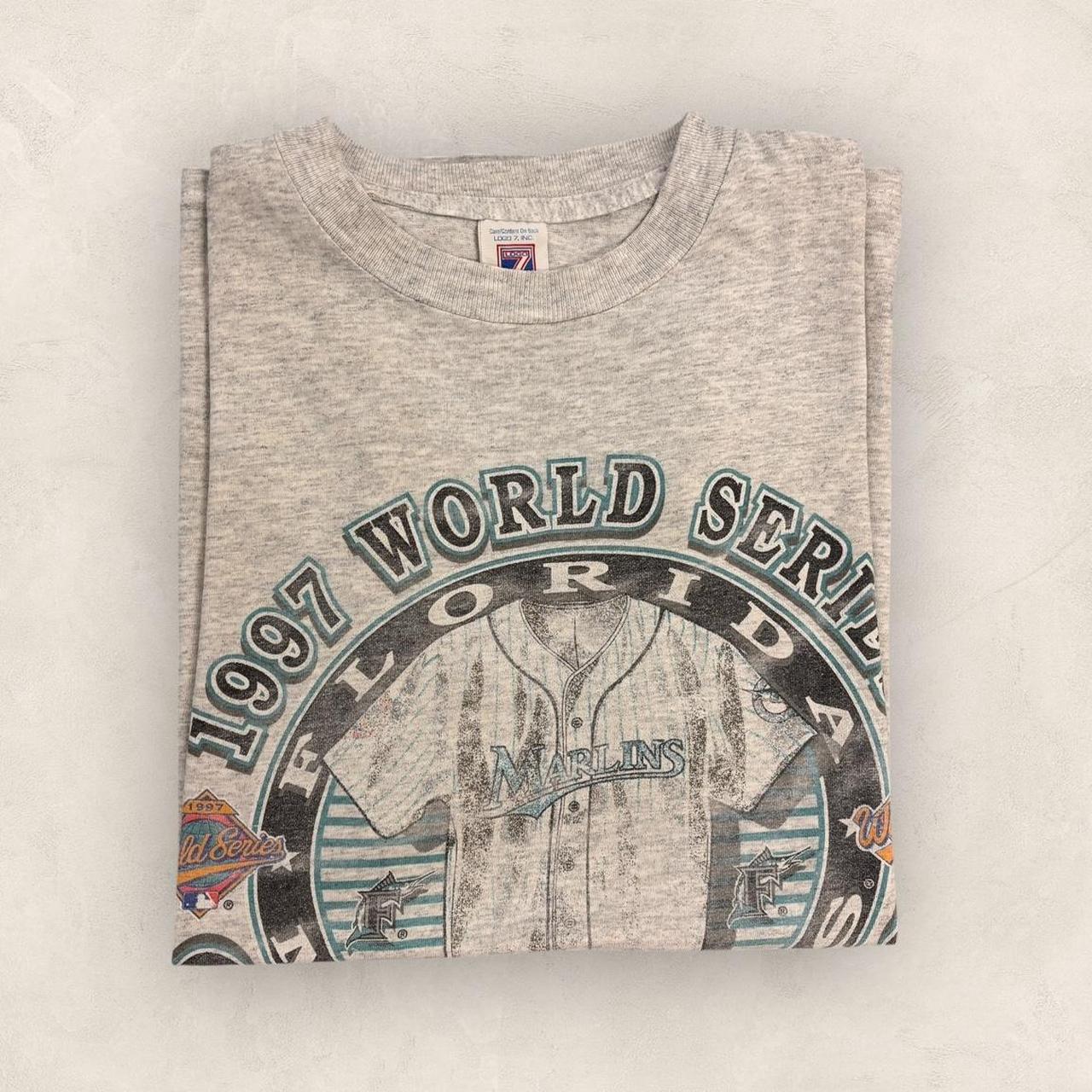 Vintage 90s USA Florida Marlins MLB baseball World Series Champions graphic t-shirt
