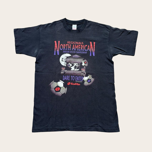 Vintage 90s USA indoor soccer championship regionals lotto t-shirt