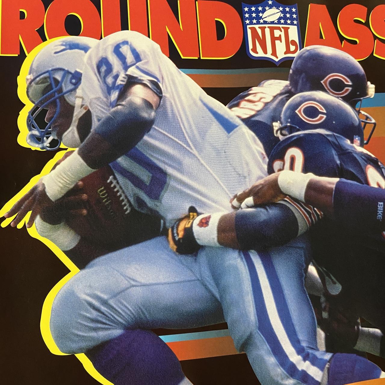 Vintage 90s USA NFL American Football League leading rushers running back promotional poster