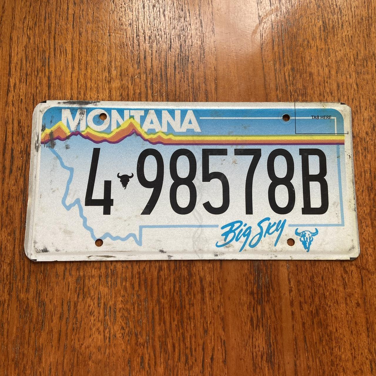 Vintage 2000s USA Montana Big sky country American license plate