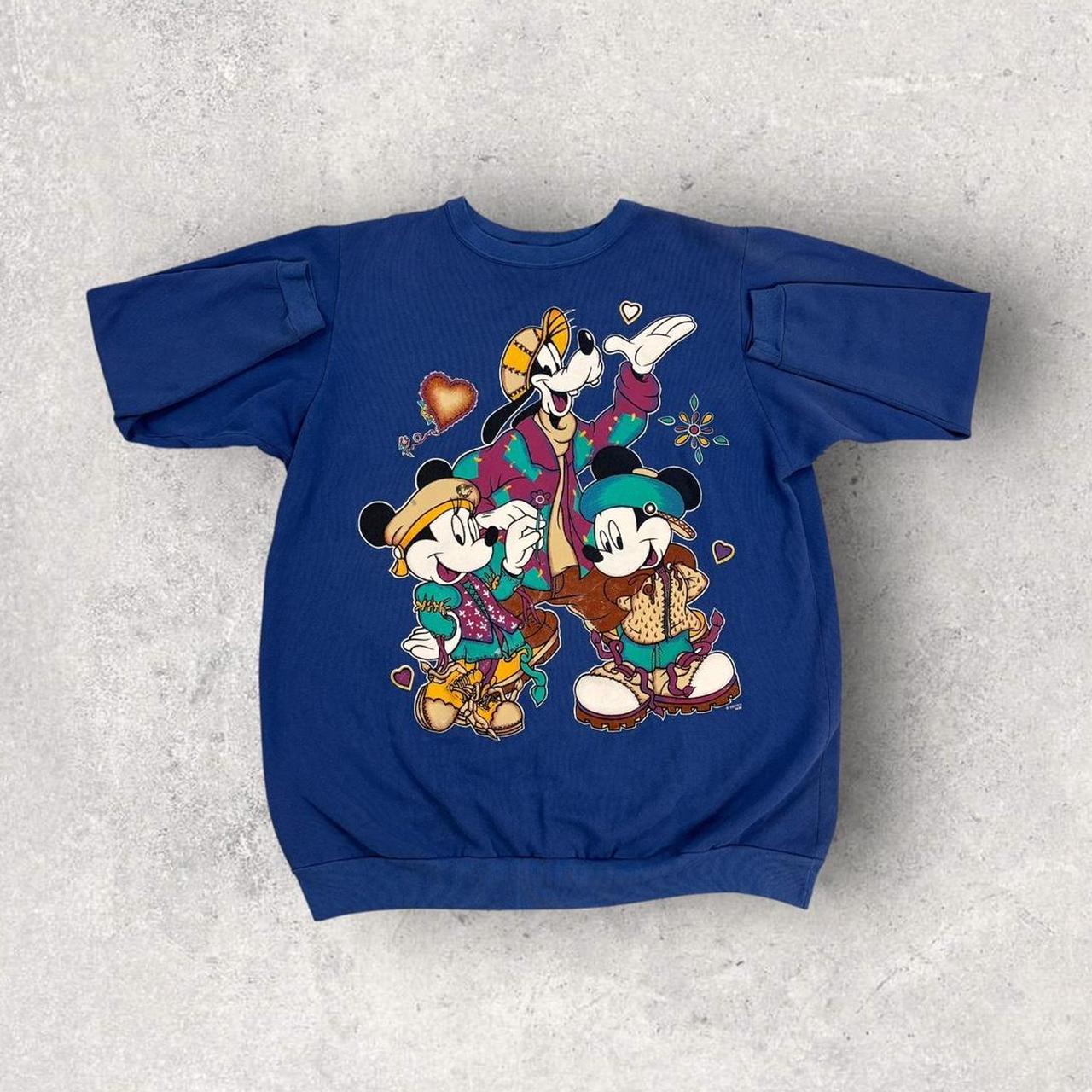 Vintage 90s USA Disney Mickey Minnie & Goofy cartoon graphic sweatshirt