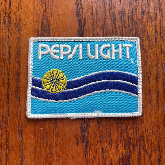 Vintage 90s USA Pepsi light soda soft drink embroidered patch