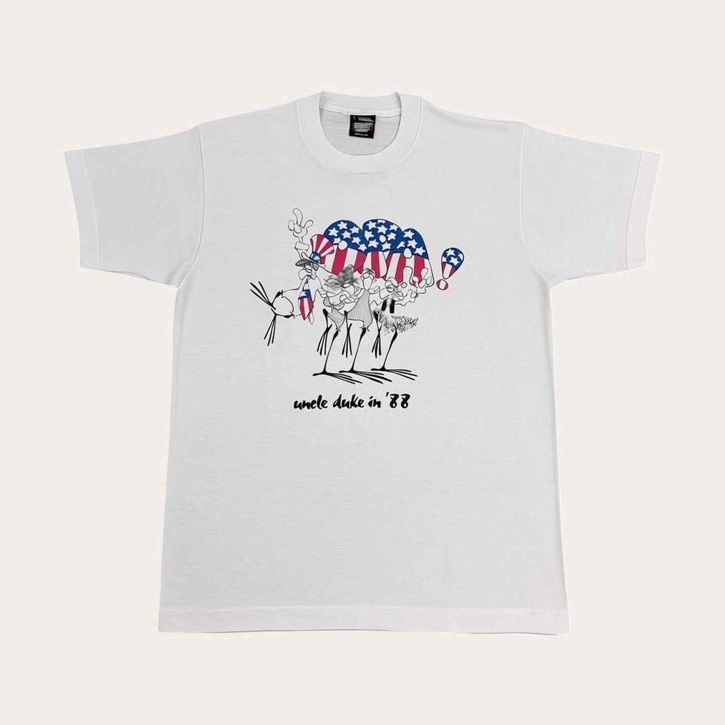 Vintage 80s Michael Dukakis Democratic presidential nominee uncle Duke t-shirt