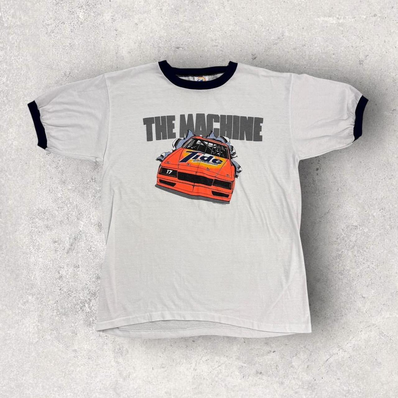 Vintage 80s USA Tide racing team NASCAR speedway motorsport Darrell Waltrip ringer t-shirt
