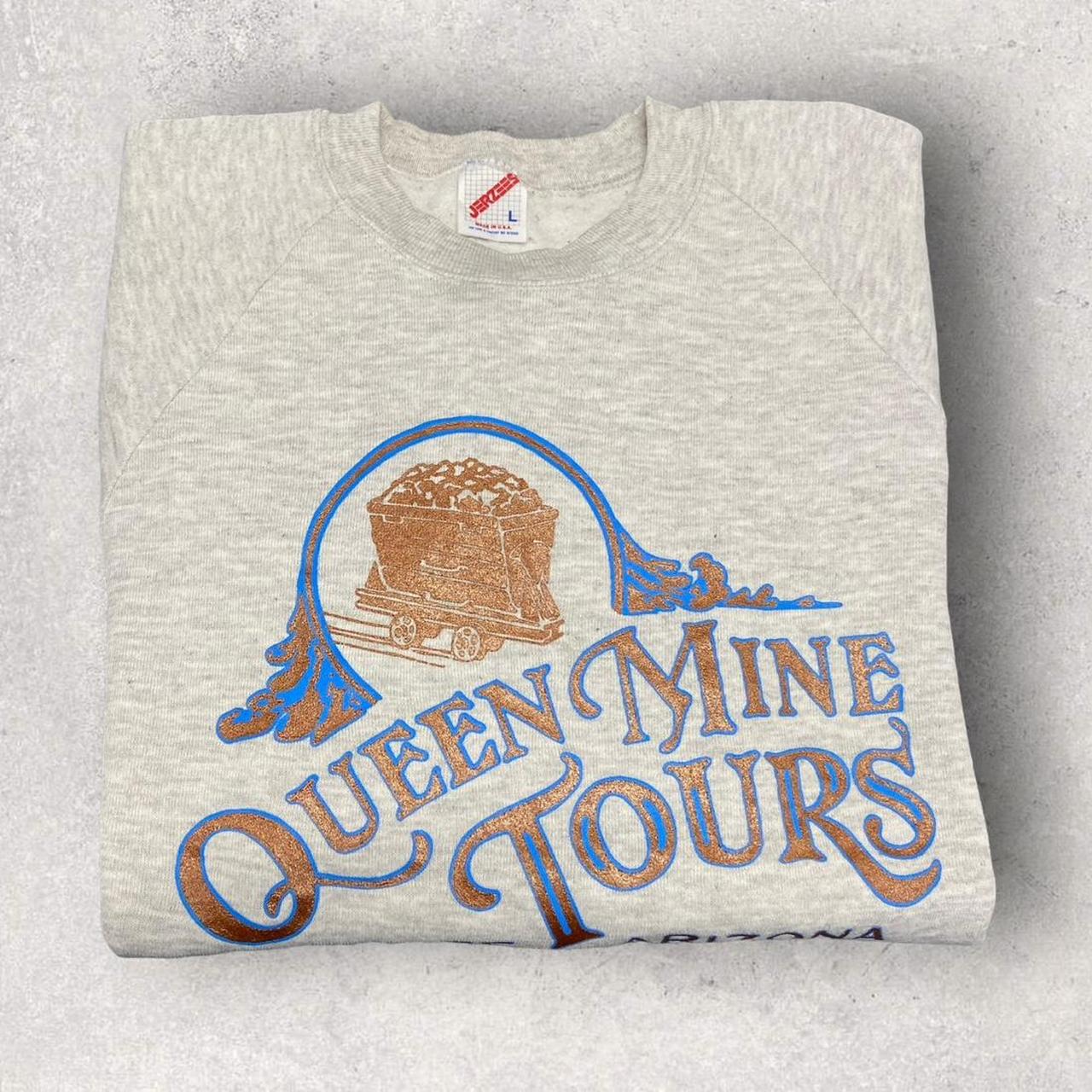 Vintage 90s USA Queen Mine Tours Bisbee Arizona promotional graphic sweatshirt