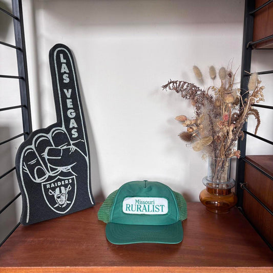 Vintage 90s USA Missouri ruralist nature wildlife graphic trucker cap