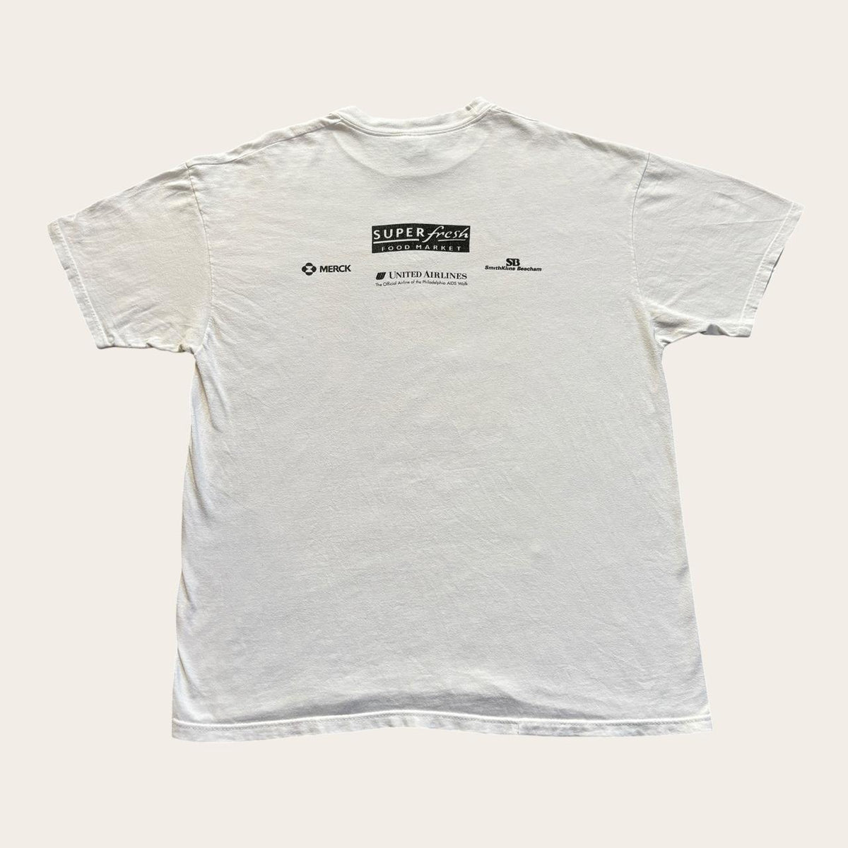 Vintage 90s USA Philadelphia aids walk charity fundraiser t-shirt