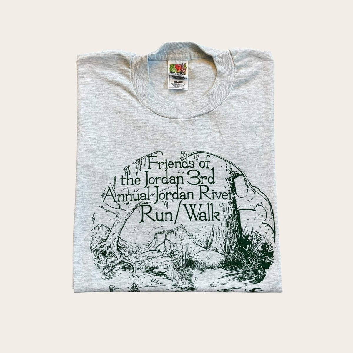 Vintage 90s USA annual Jordan river run walk Michigan running t-shirt