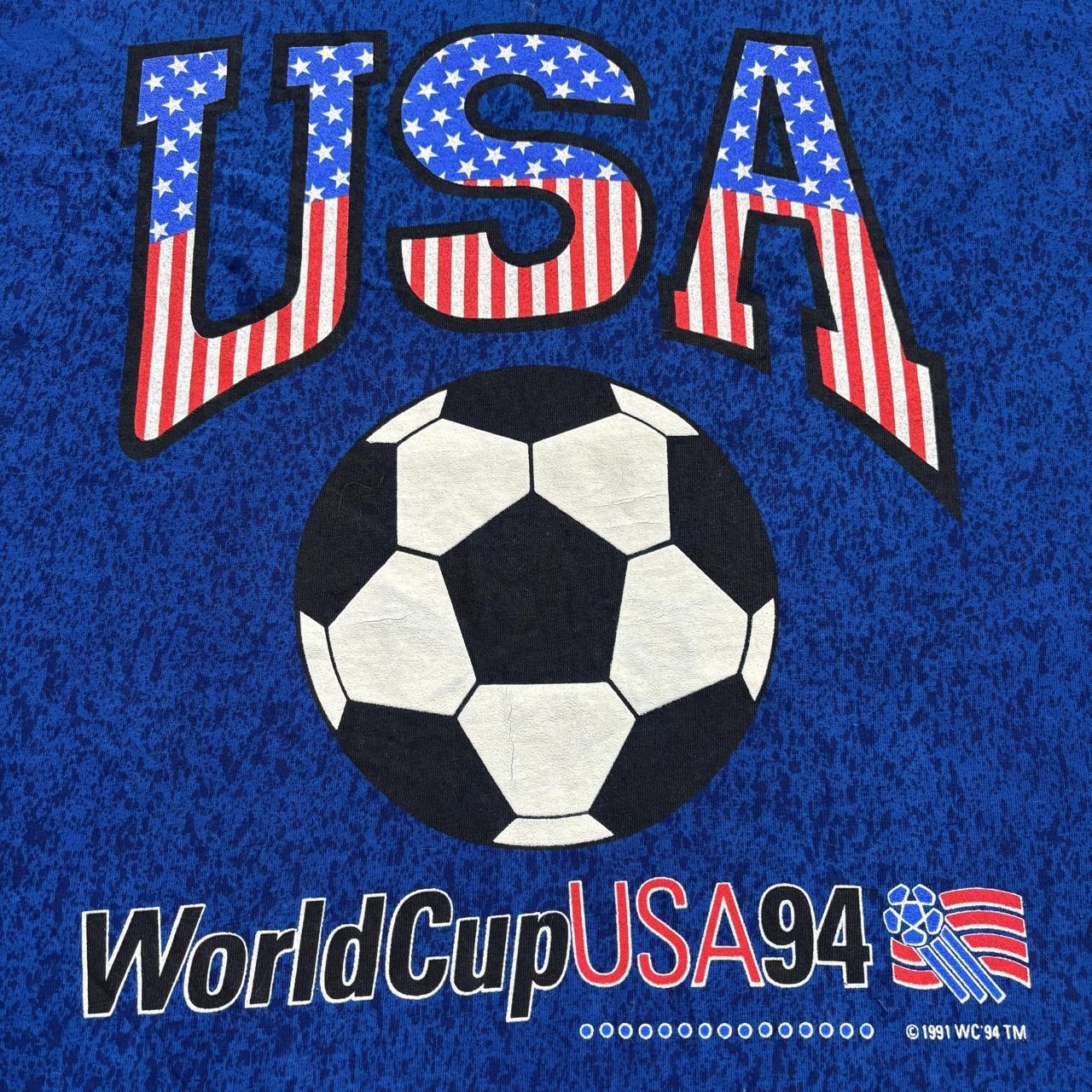 Vintage USA World Cup ‘94 football tournament blue dyed t-shirt