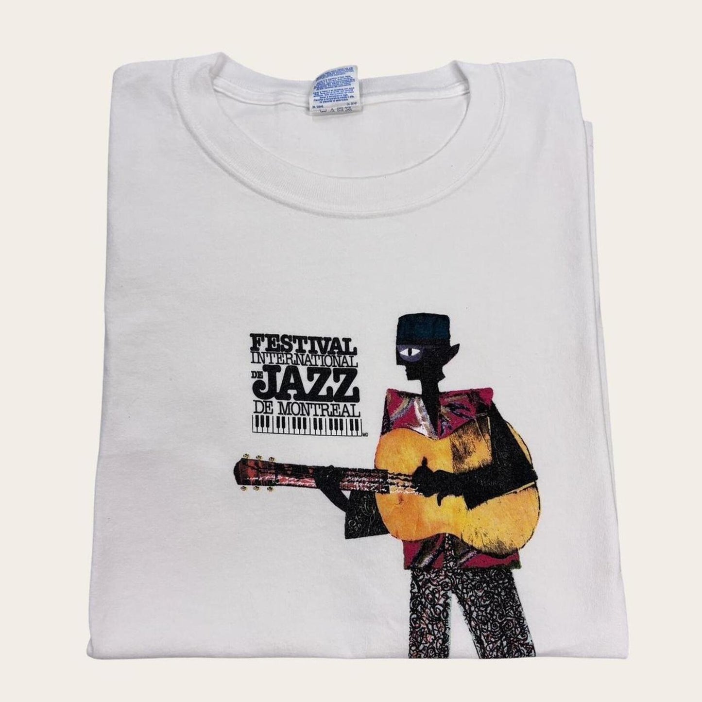 Vintage Y2K Montreal jazz festival music blues guitar t-shirt