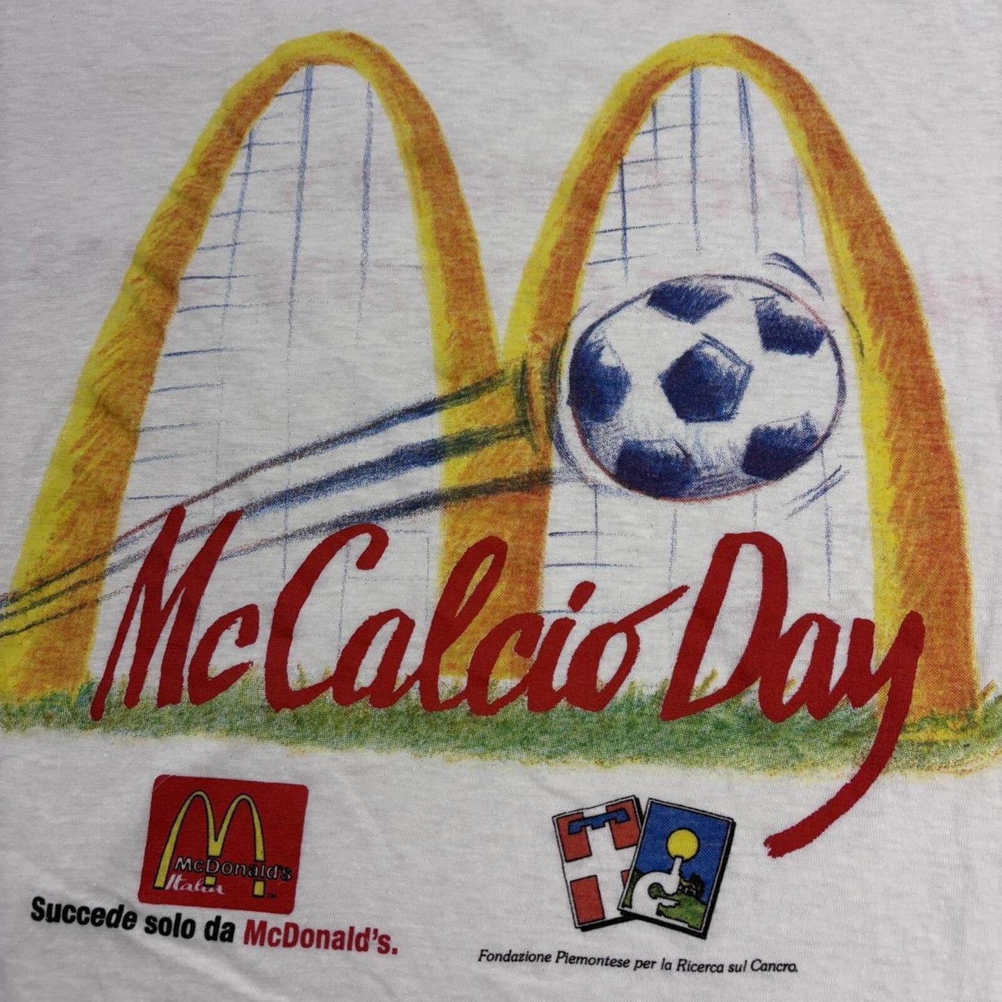 Vintage McDonald’s Italy McCalcio Day football Torino promotional t-shirt