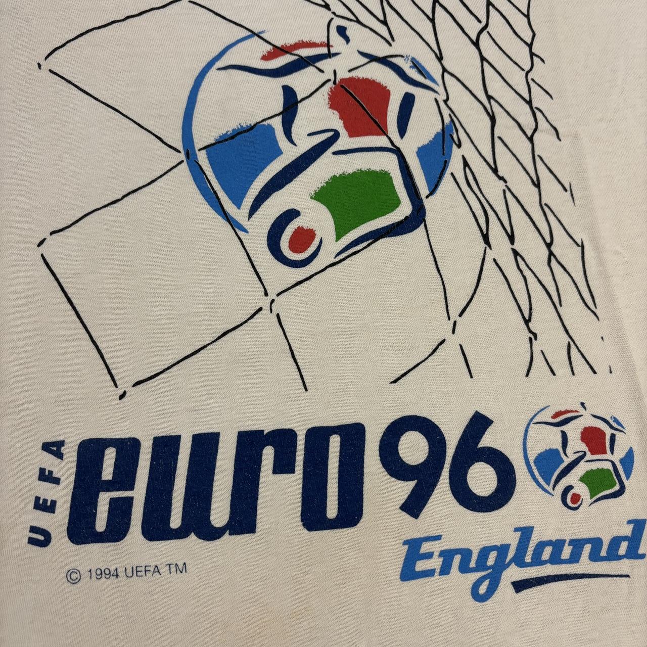 Vintage UEFA Euro 96 England football tournament t-shirt